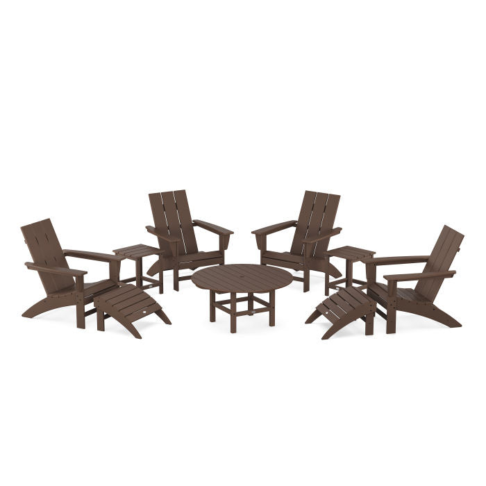 Modern Adirondack Chair 9-Piece Conversation Set