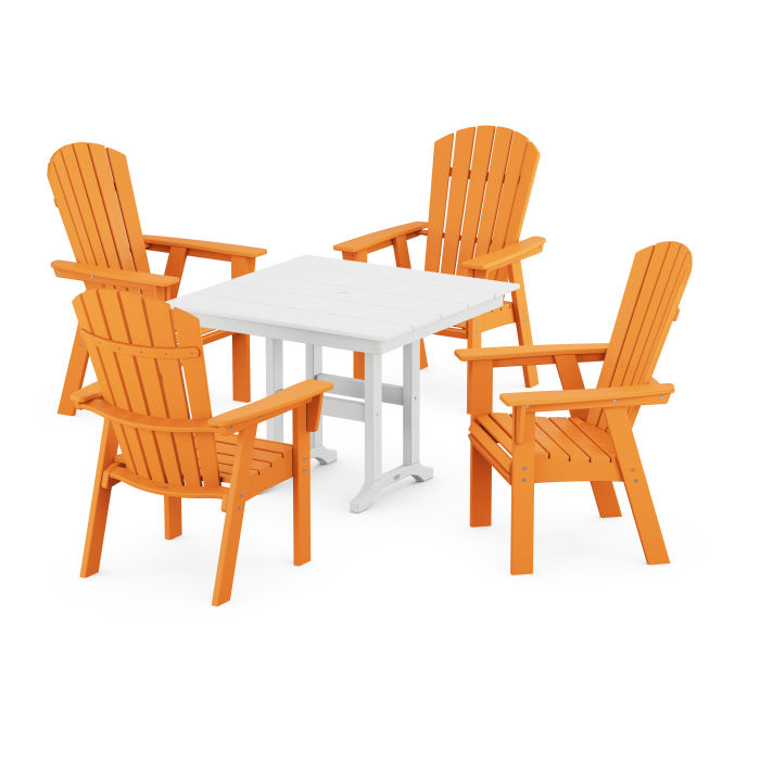 Nautical Curveback Adirondack 5-Piece Farmhouse Dining Set