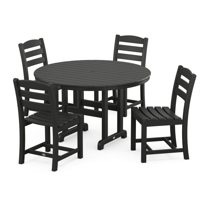 La Casa Café Side Chair 5-Piece Round Farmhouse Dining Set