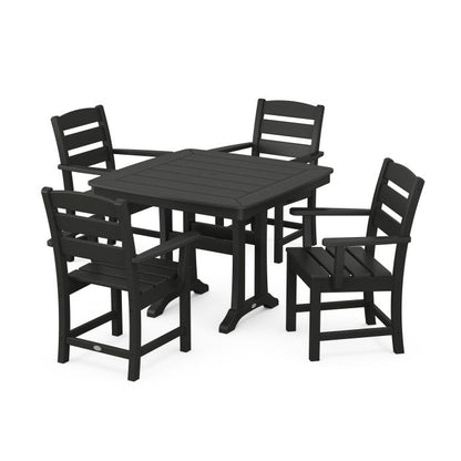 Lakeside 5-Piece Dining Set with Trestle Legs