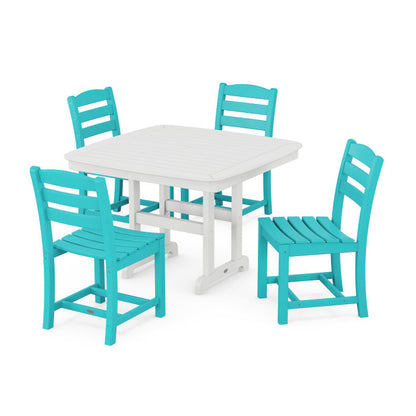 La Casa Café Side Chair 5-Piece Dining Set with Trestle Legs